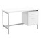 Homeroots 30 in. Particle Board & Silver Metal Computer Desk 333387 - alternate 1